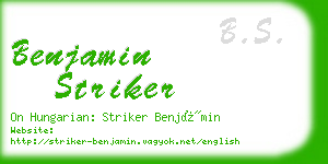 benjamin striker business card